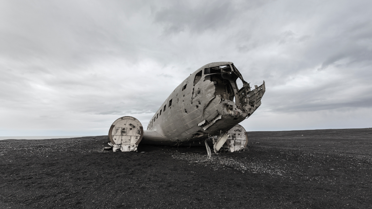 Relitto aereo in Islanda fotografato da Emiliano Vegliante